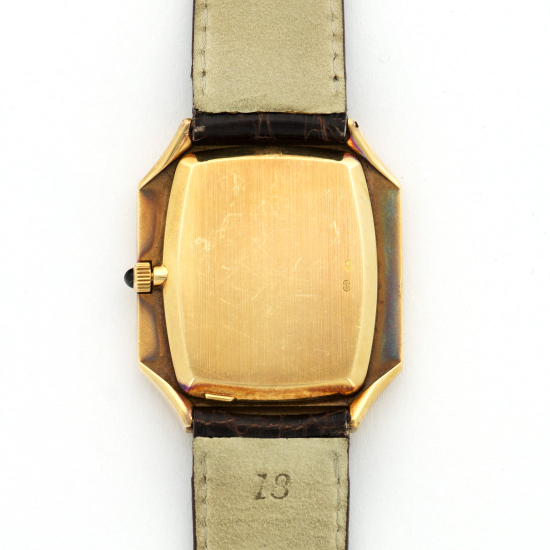 Patek Philippe Yellow Gold Onyx Dial Strap Watch Ref. 3729
