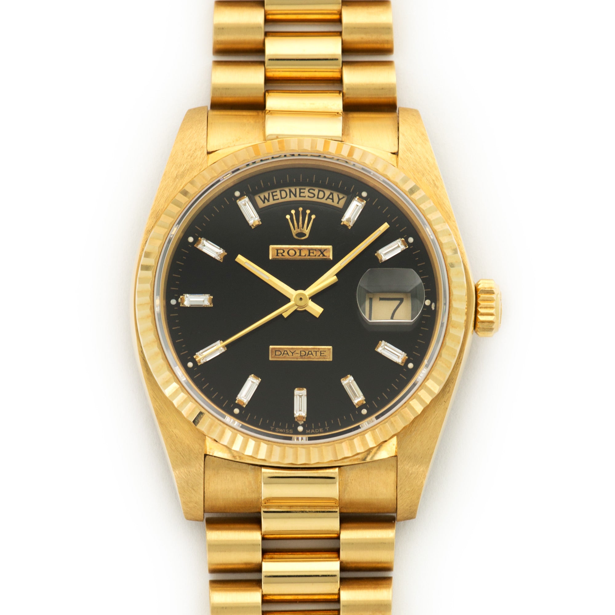 Rolex - Rolex Yellow Gold Day-Date Baguette Diamond Watch- N.O.S. - The Keystone Watches