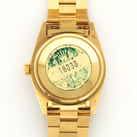 Rolex Yellow Gold Day-Date Baguette Diamond Watch- N.O.S.