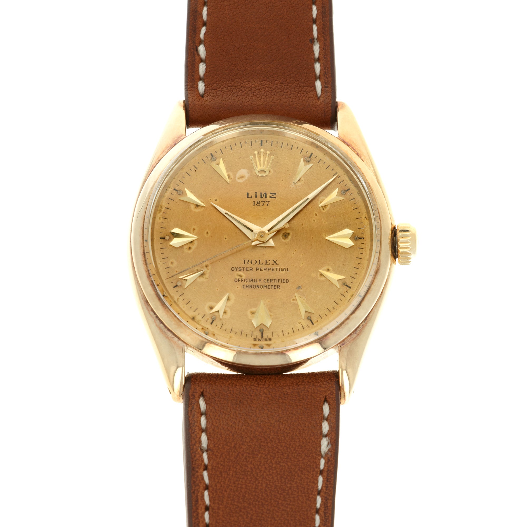 Rolex - Rolex Yellow Gold Oyster Perpetual Watch, Ref. 6465 Retailed by Linz - The Keystone Watches