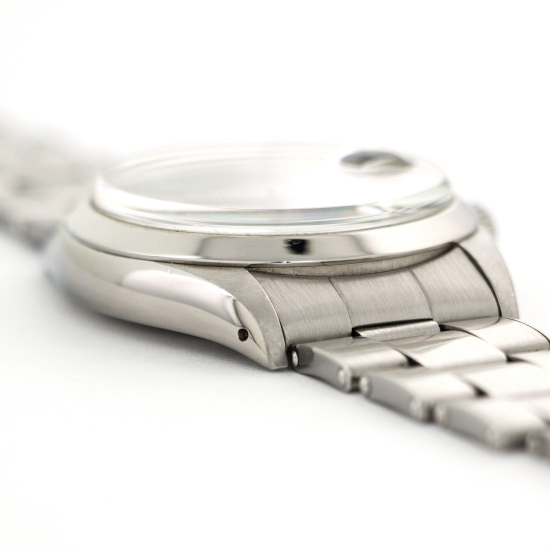 Rolex Steel OysterDate Black Gilt Dial Watch Ref. 6694
