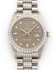 Rolex White Gold Day-Date Diamond Bracelet Watch Ref. 18049
