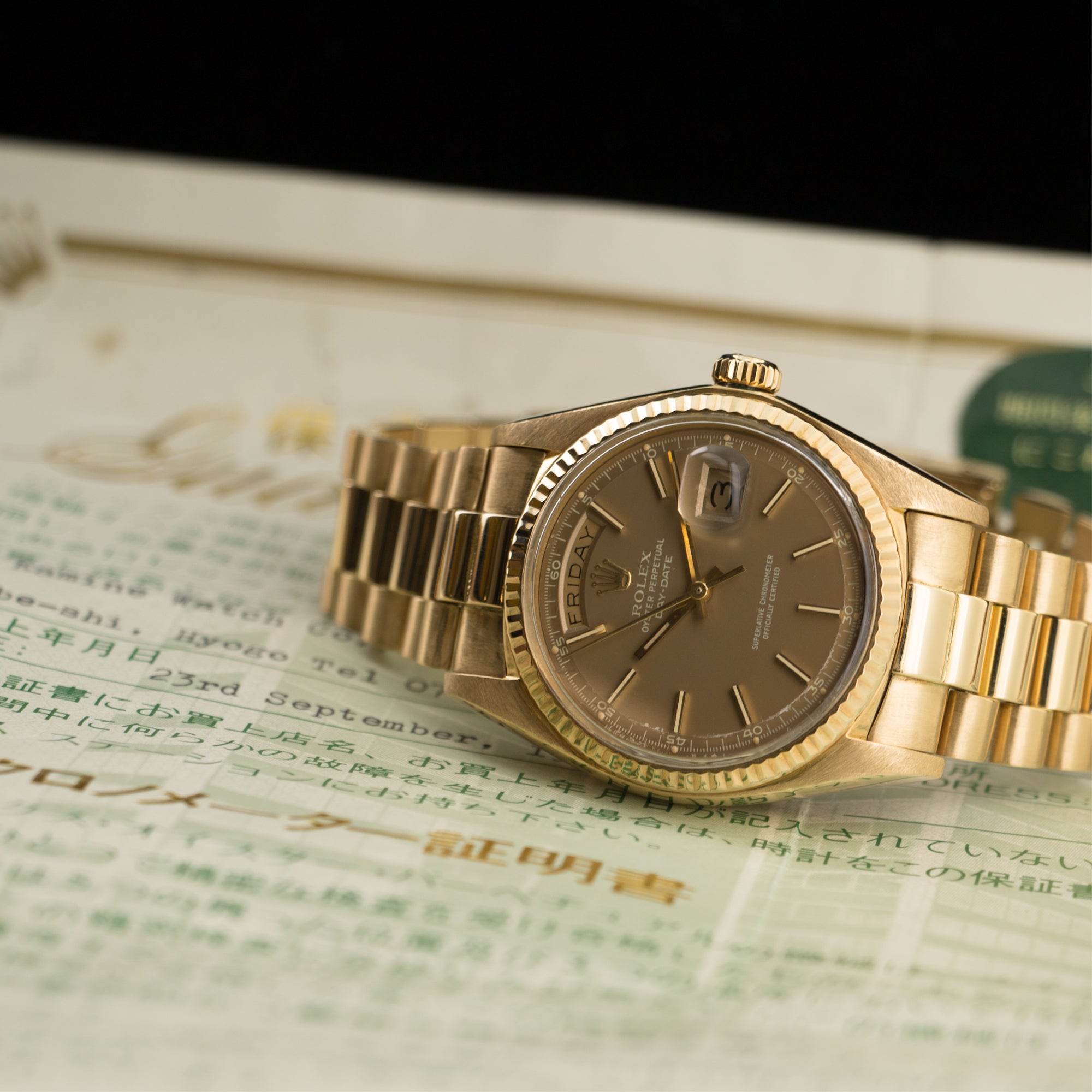 Rolex - Rolex Yellow Gold Day-Date Watch Ref. 1803 with Original Papers - The Keystone Watches