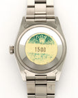 Rolex - Rolex Steel Date Watch Ref. 1500, with Original Caseback Sticker - The Keystone Watches