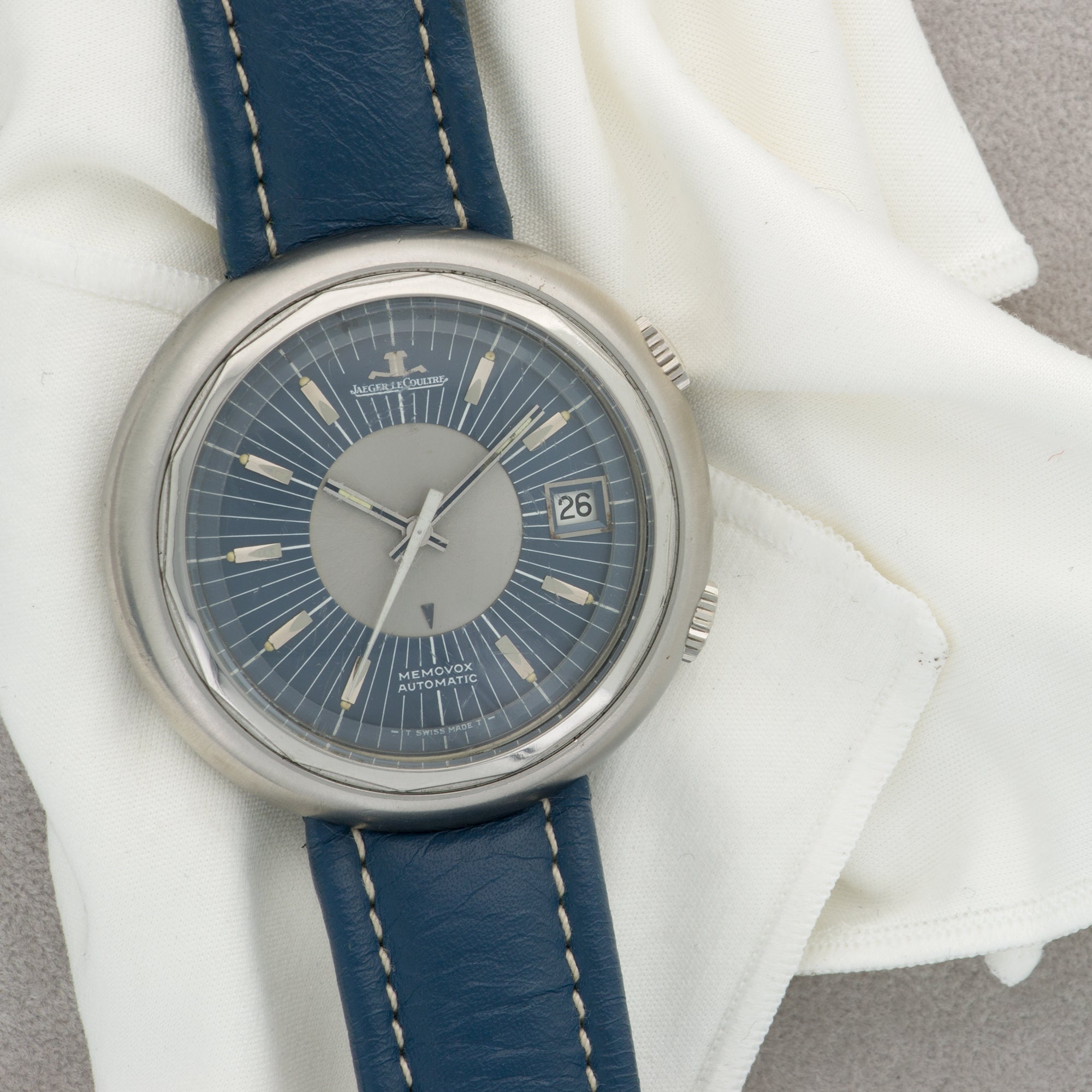 Jaeger LeCoultre - Jaeger Lecoultre Steel Memovox Snowdrop Watch Ref. E877 - The Keystone Watches