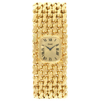 Piaget Yellow Gold Wide Bracelet Watch, 1960s