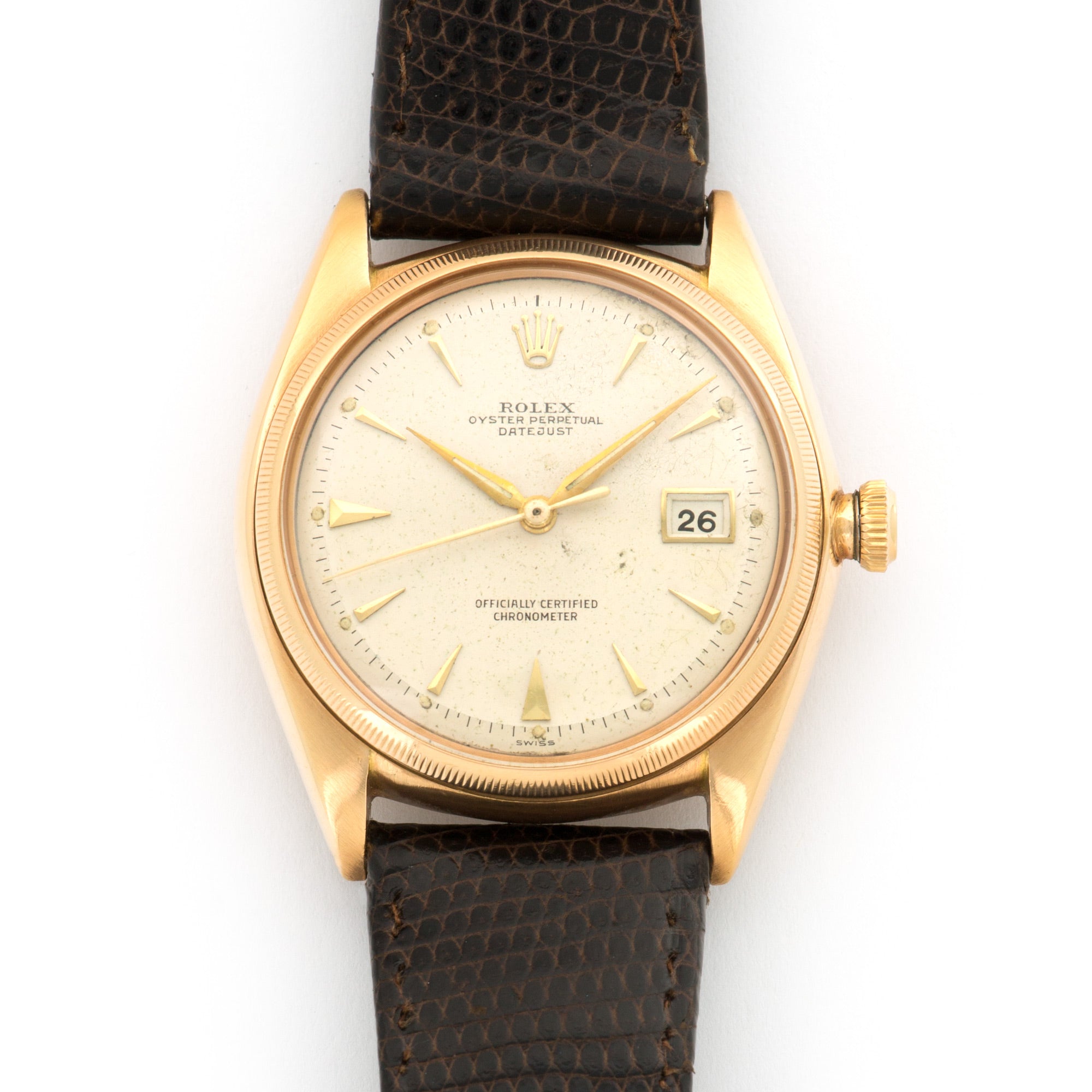 Rolex - Rolex Pink Gold Datejust Ref. 6305 - The Keystone Watches