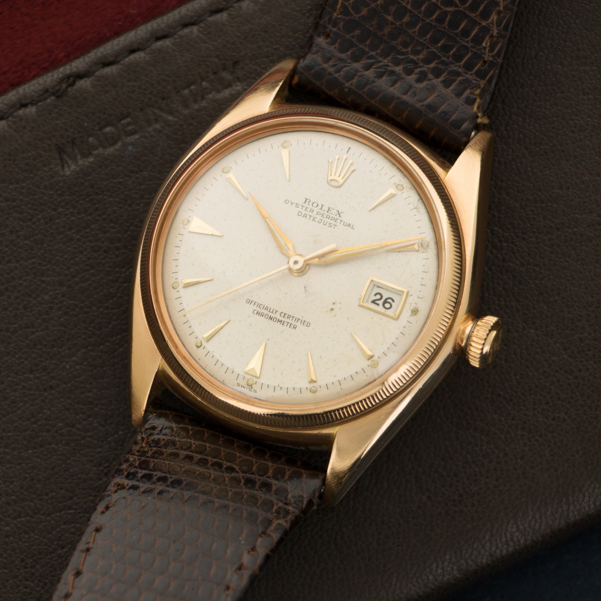 Rolex - Rolex Pink Gold Datejust Ref. 6305 - The Keystone Watches