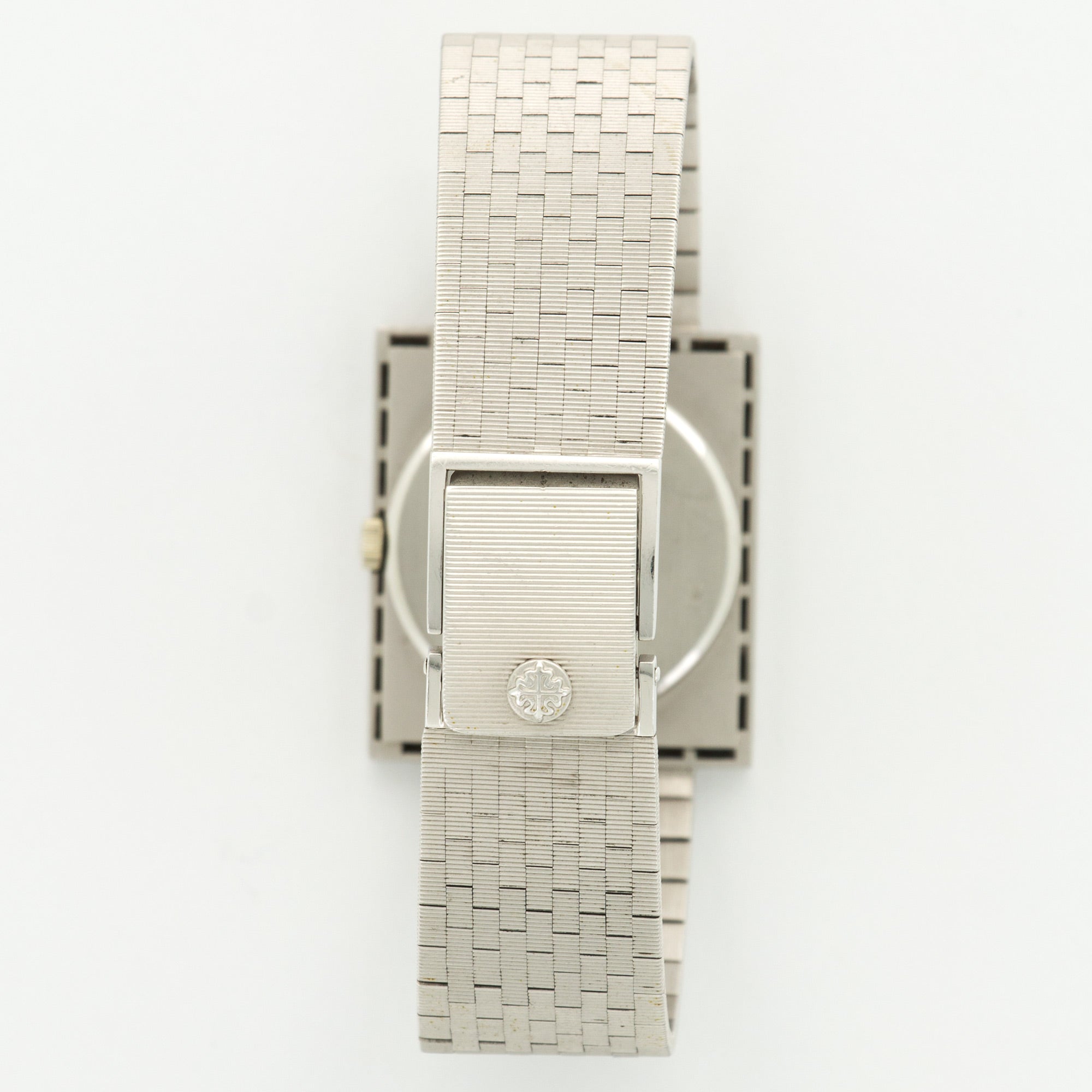 Patek Philippe White Gold Rectangular Baguette Diamond Watch Ref. 3540