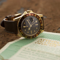 Vintage Rolex Root Beer GMT-Master Gold Brown Ref. 1675 with Paper