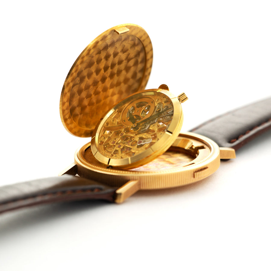 Audemars Piguet Yellow Gold Skeleton Coin Watch