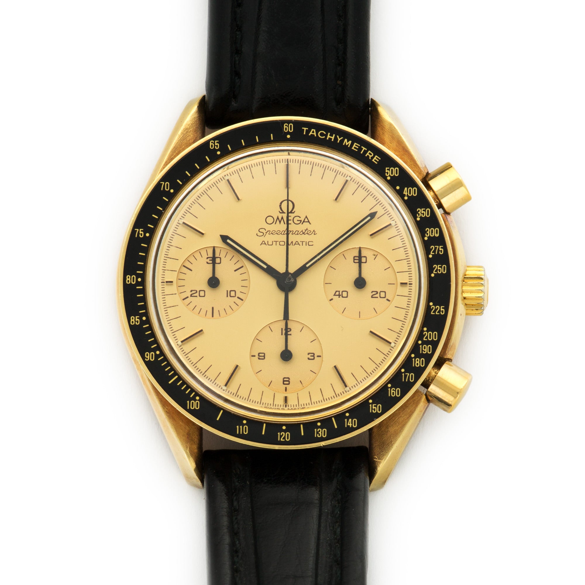 Omega - Omega Yellow Gold Speedmaster Strap Watch - The Keystone Watches