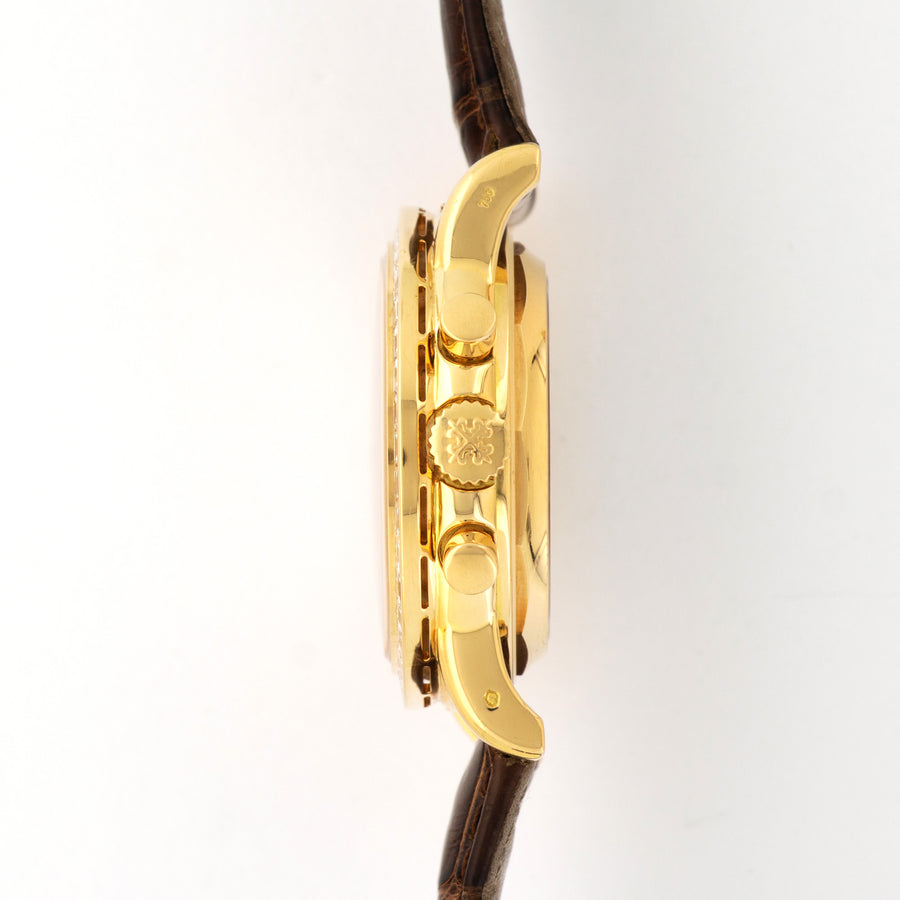 Patek Philippe Yellow Gold Perpetual Calendar Chrono Baguette Watch Ref. 3990