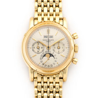 Patek Philippe Yellow Gold 2nd Series Perpetual Calendar Chrono Watch Ref. 3970