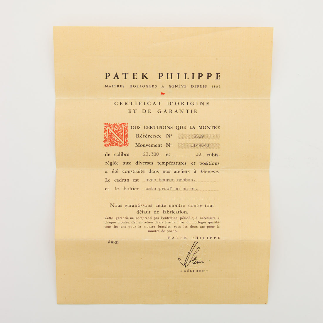 Patek Philippe Steel Calatrava Ref. 3509 with Box and Papers