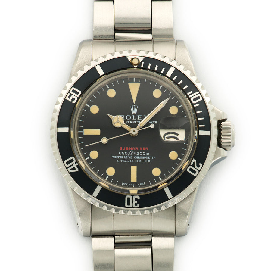 Rolex Stainless Steel Red Submariner Watch Ref. 1680