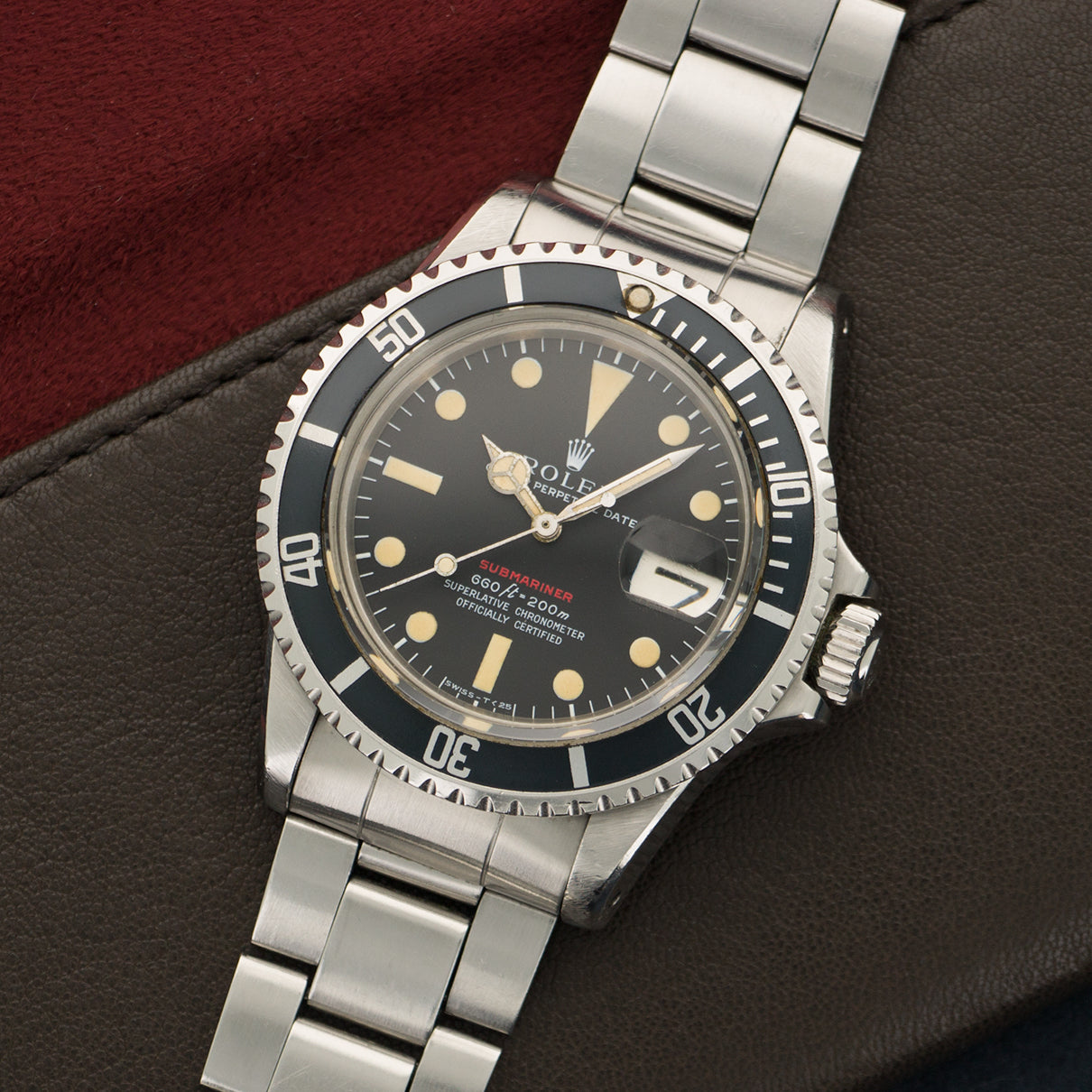 Rolex - Rolex Stainless Steel Red Submariner Watch Ref. 1680 - The Keystone Watches