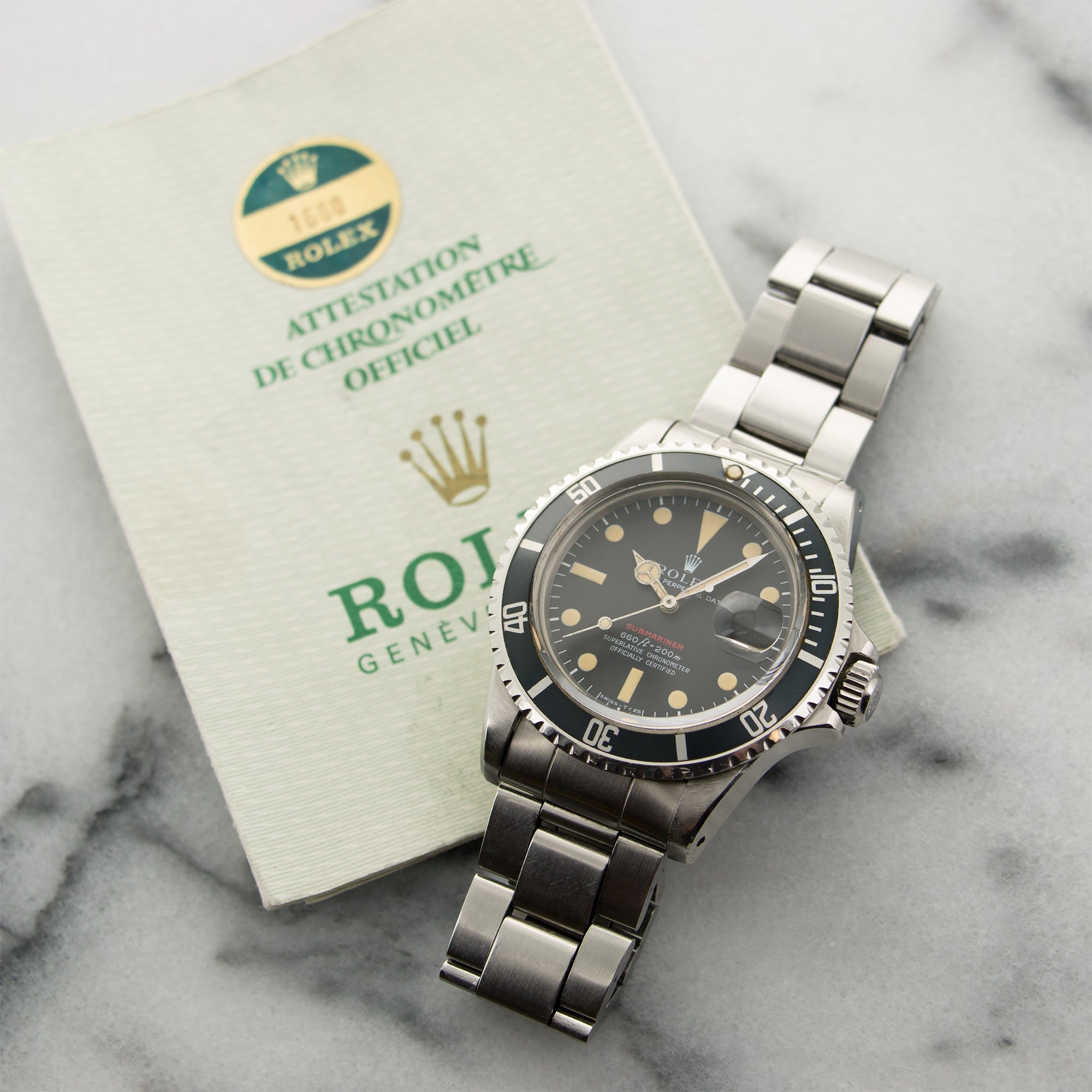 Rolex - Rolex Stainless Steel Red Submariner Watch Ref. 1680 - The Keystone Watches