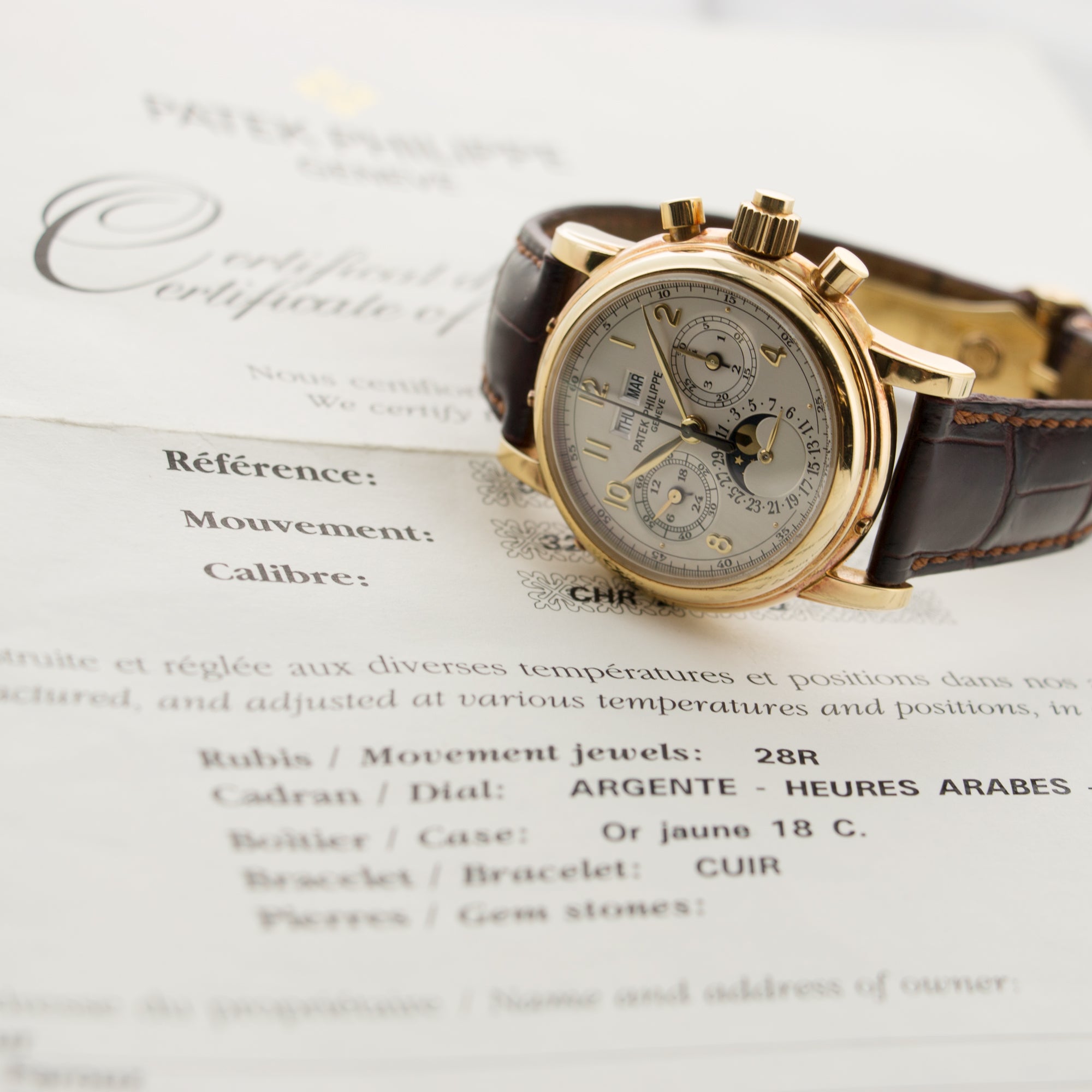 Patek Philippe - Patek Philippe Yellow Gold Perpetual Split Seconds Chrono Watch Ref. 5004 - The Keystone Watches