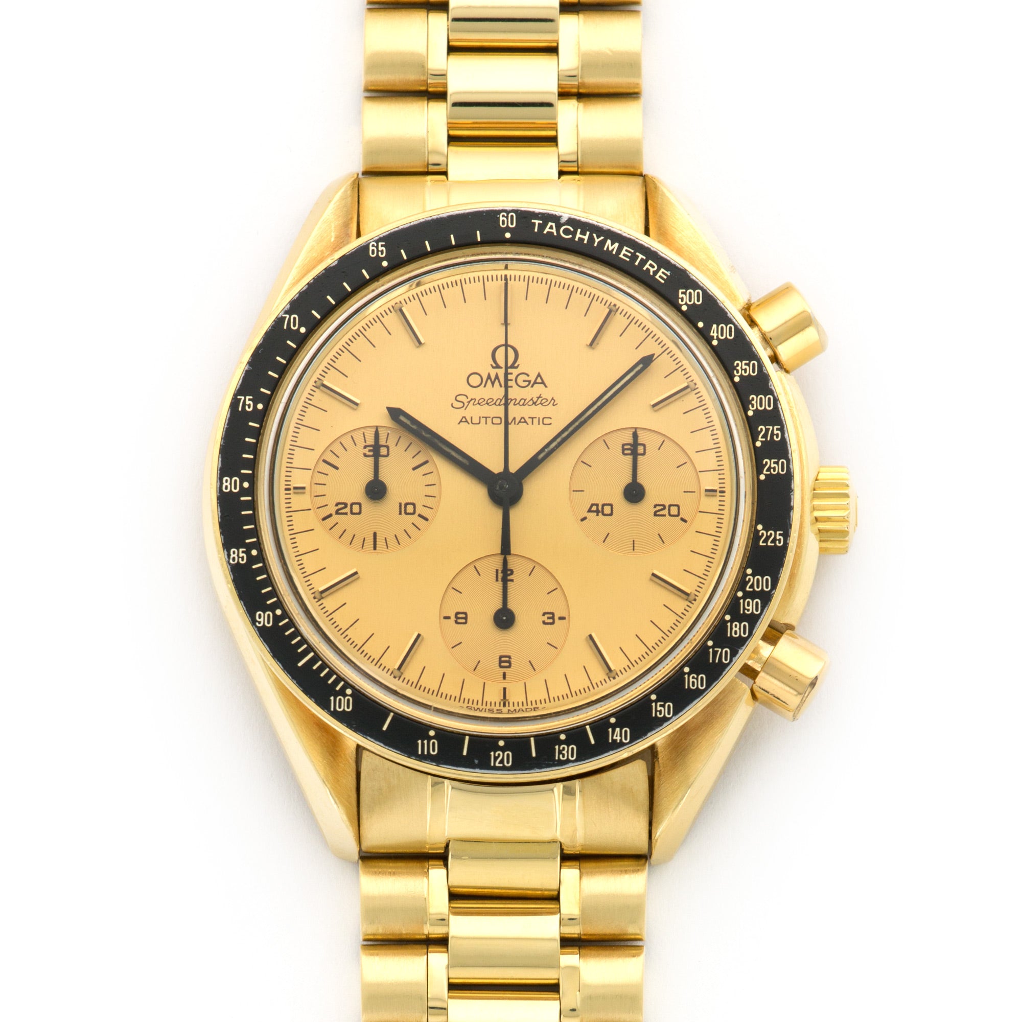 Omega - Omega Speedmaster Yellow Gold Chronograph, ref. 1750032 - The Keystone Watches
