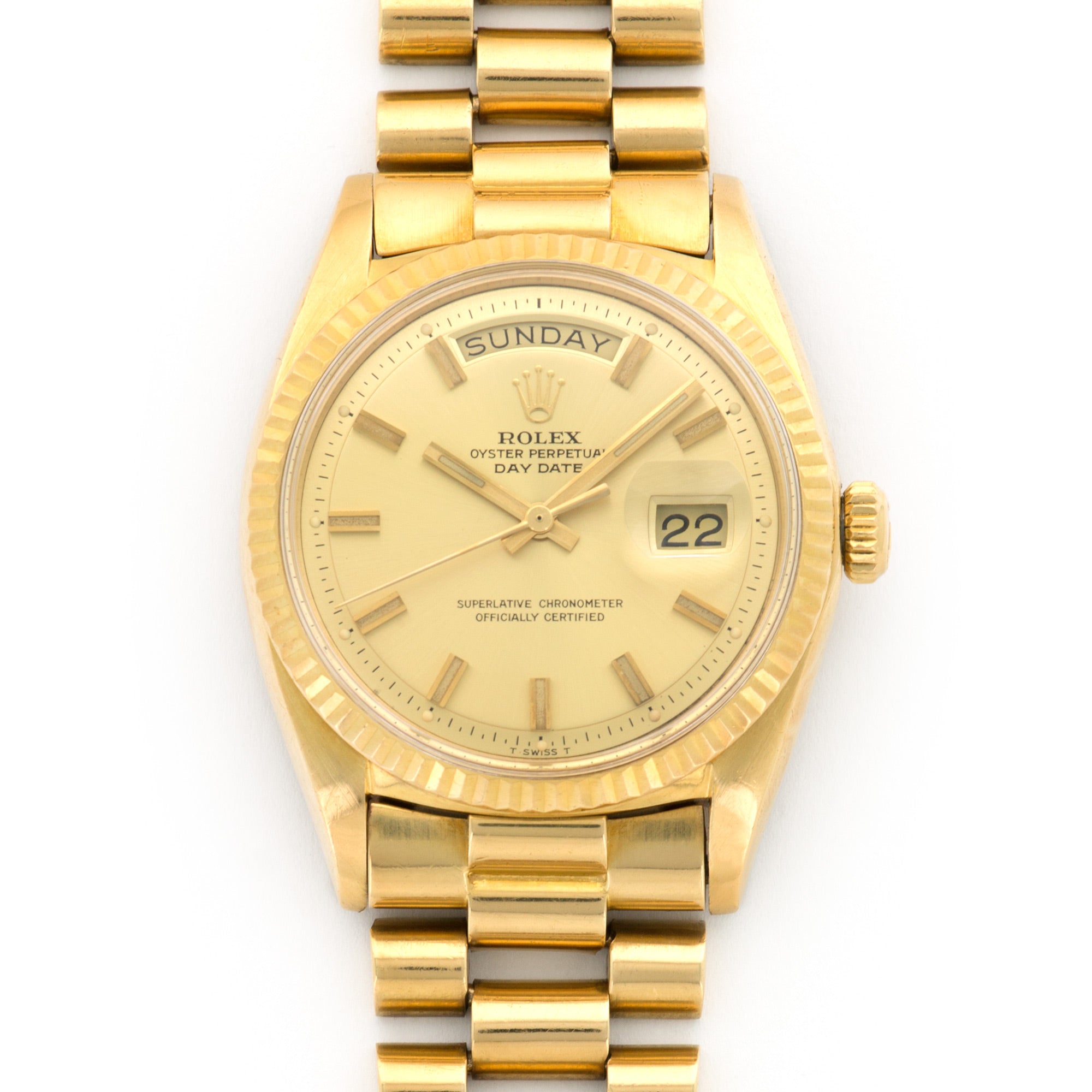 Rolex - Rolex Yellow Gold Wide Boy Day-Date Watch Ref. 1803 with Original Box and Papers - The Keystone Watches