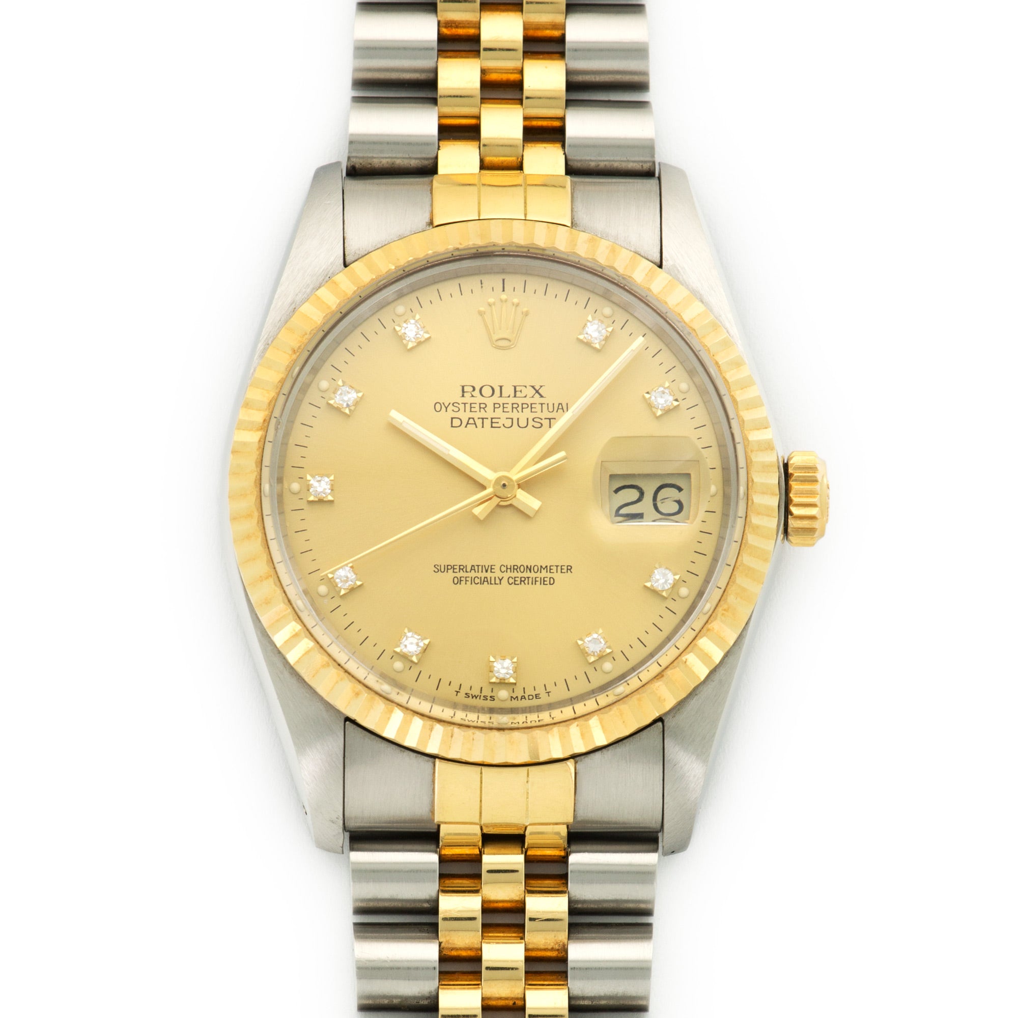 Rolex - Rolex Two-Tone Datejust Diamond Watch Ref. 16013 - The Keystone Watches