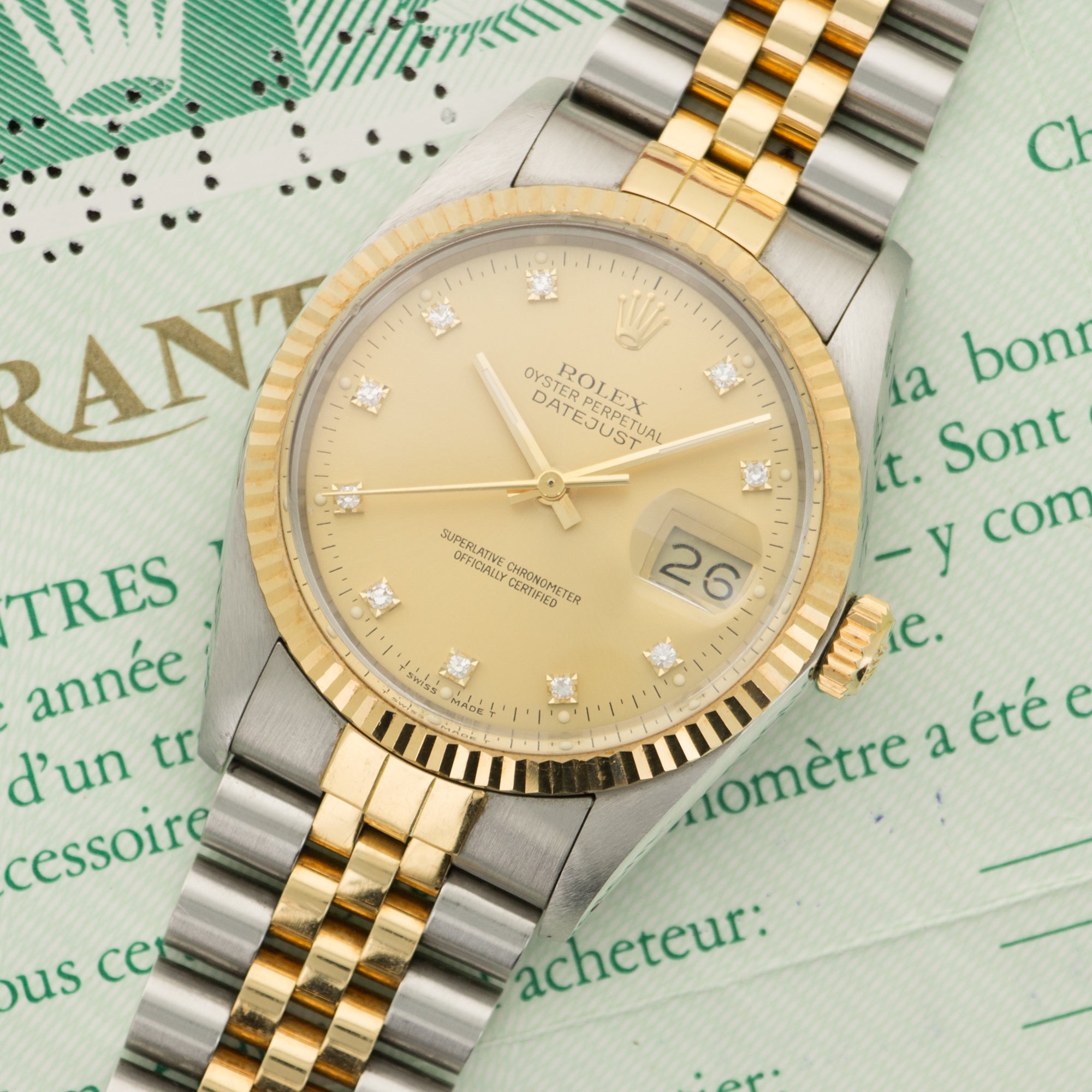 Rolex - Rolex Two-Tone Datejust Diamond Watch Ref. 16013 - The Keystone Watches