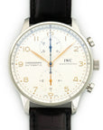IWC - IWC Steel Portuguese Chronographon Strap Watch Ref. 3714 - The Keystone Watches