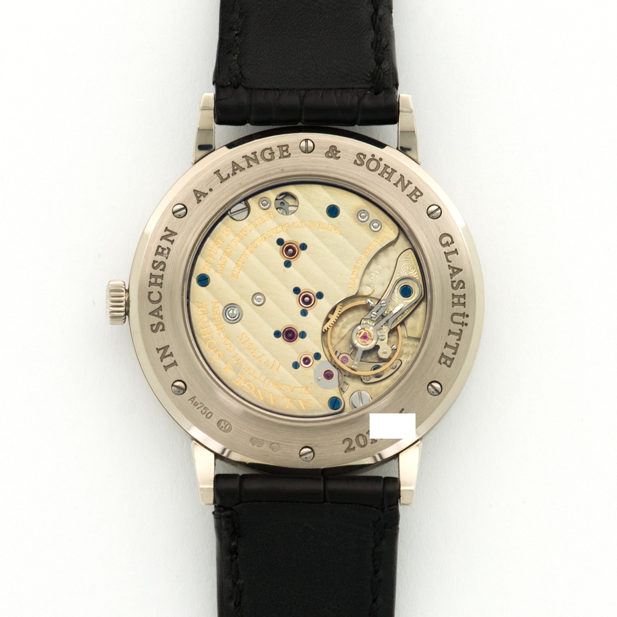 A. Lange &amp; Sohne White Gold Saxonia Watch Ref. 216.026