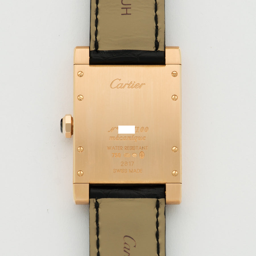 Cartier Rose Gold Tank a Guichets Jump Hour Watch