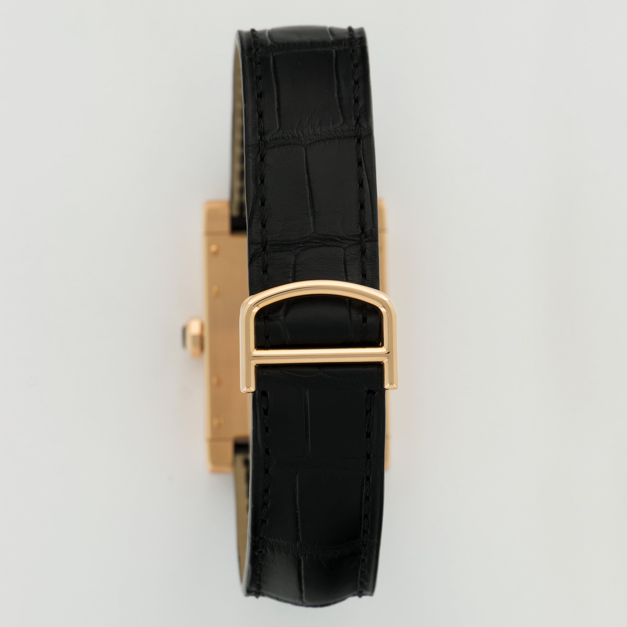 Cartier - Cartier Rose Gold Tank a Guichets Jump Hour Watch - The Keystone Watches