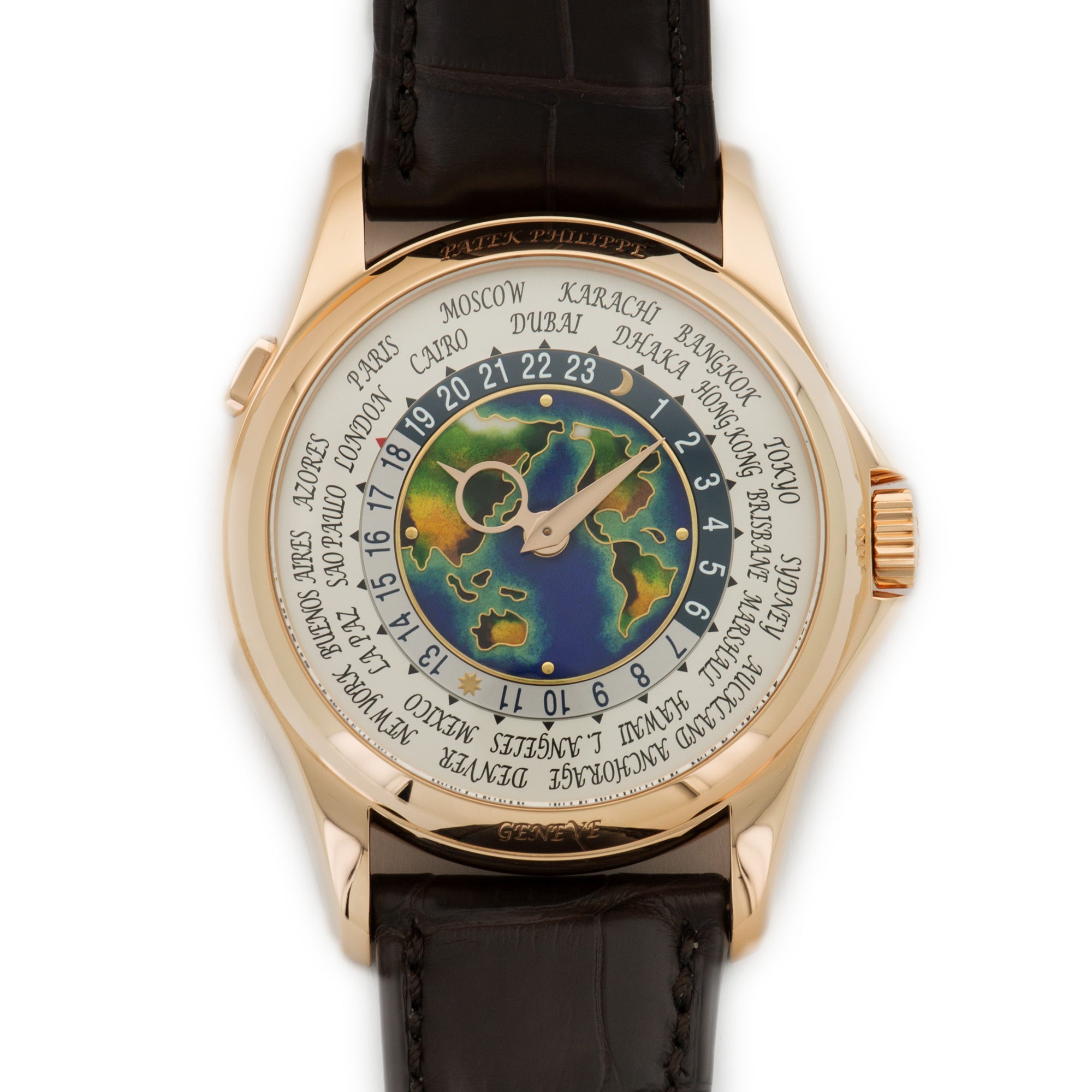 Patek Philippe - Patek Philippe Rose Gold World Time Cloisonne Watch Ref. 5131 - The Keystone Watches
