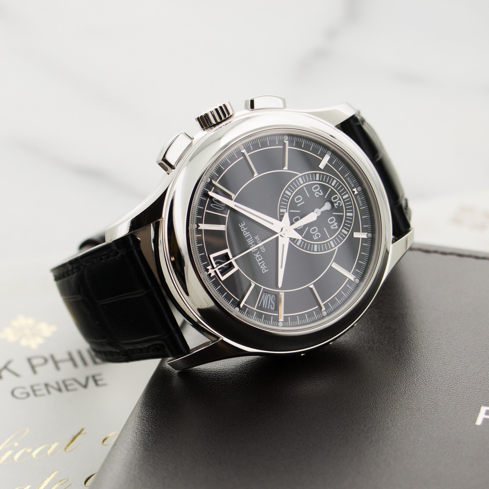 Patek Philippe - Patek Philippe Platinum Annual Calendar Chrono Watch Ref. 5905P - The Keystone Watches