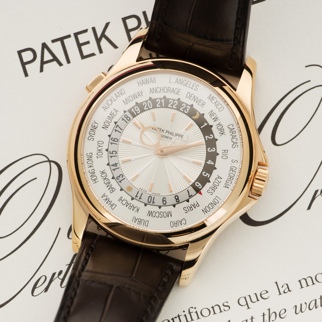 Patek Philippe Rose Gold World Time Watch Ref. 5130R