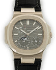 Patek Philippe - Patek Philippe White Gold Nautilus Moonphase Watch Ref. 5712 - The Keystone Watches