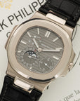 Patek Philippe - Patek Philippe White Gold Nautilus Moonphase Watch Ref. 5712 - The Keystone Watches