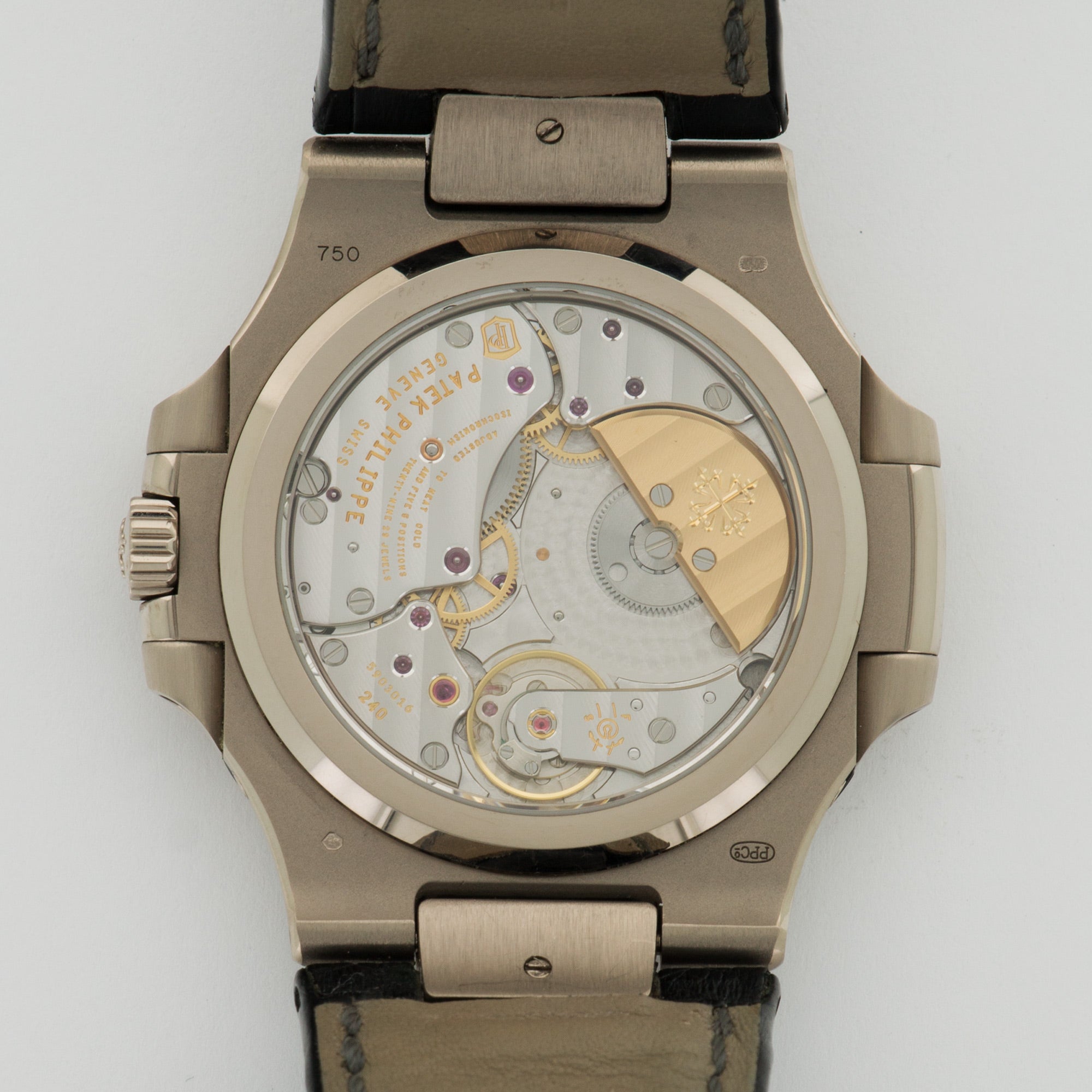 Patek Philippe - Patek Philippe White Gold Nautilus Moonphase Watch Ref. 5712 - The Keystone Watches