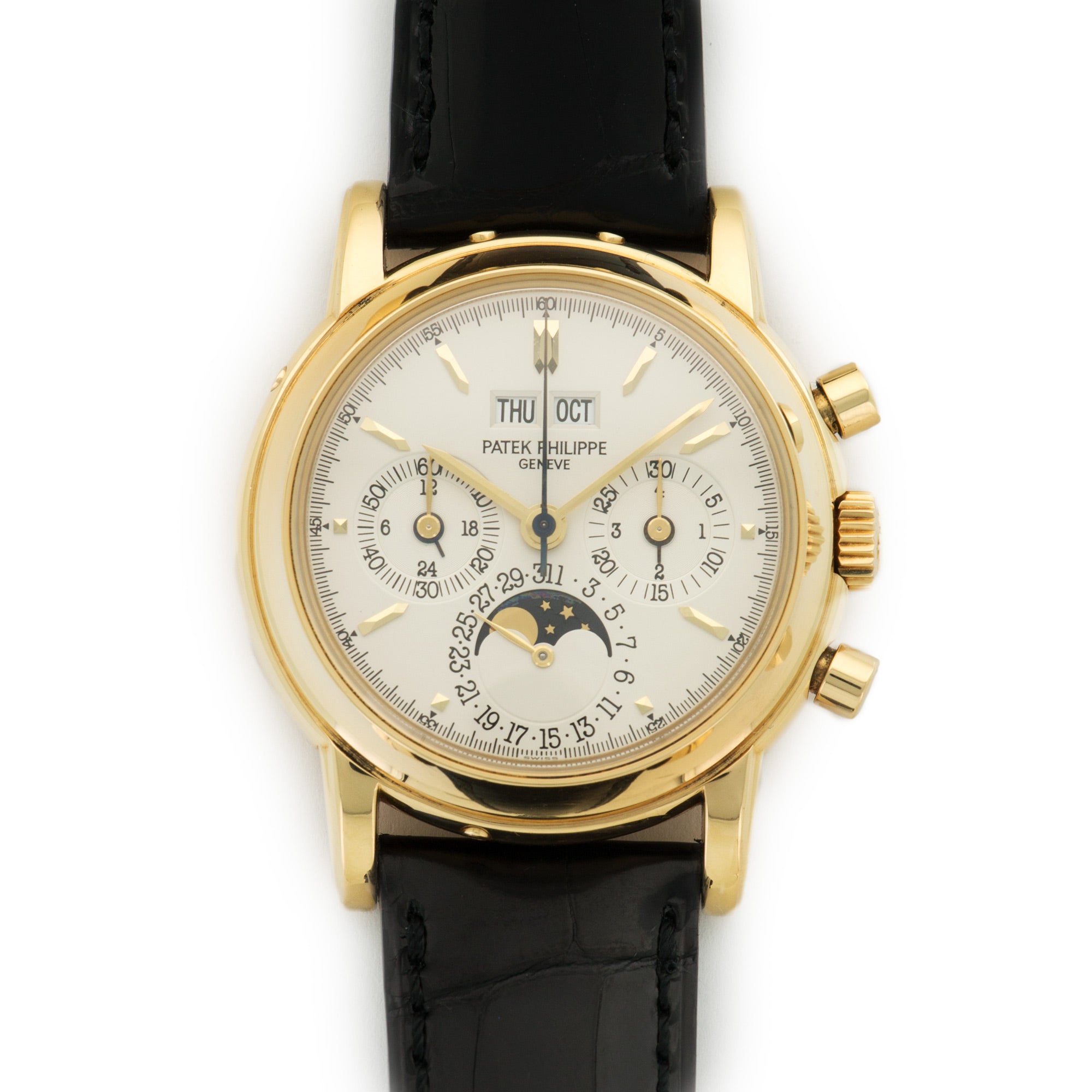 Patek Philippe - Patek Philippe Yellow Gold Perpetual Calendar Chrono Watch Ref. 3970 - The Keystone Watches