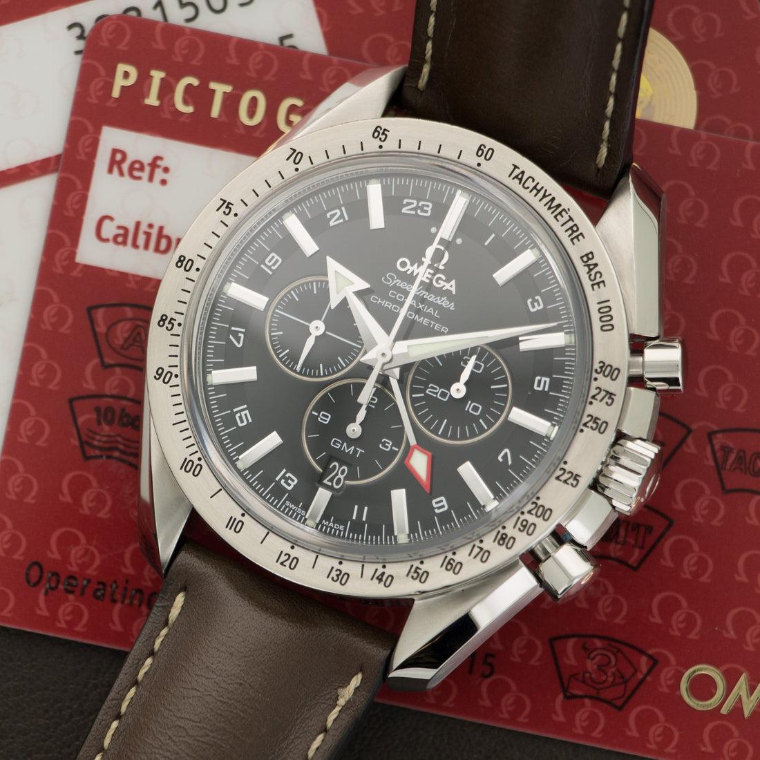 Omega Speedmaster Co-Axial Stainless Steel Chronograph on Strap