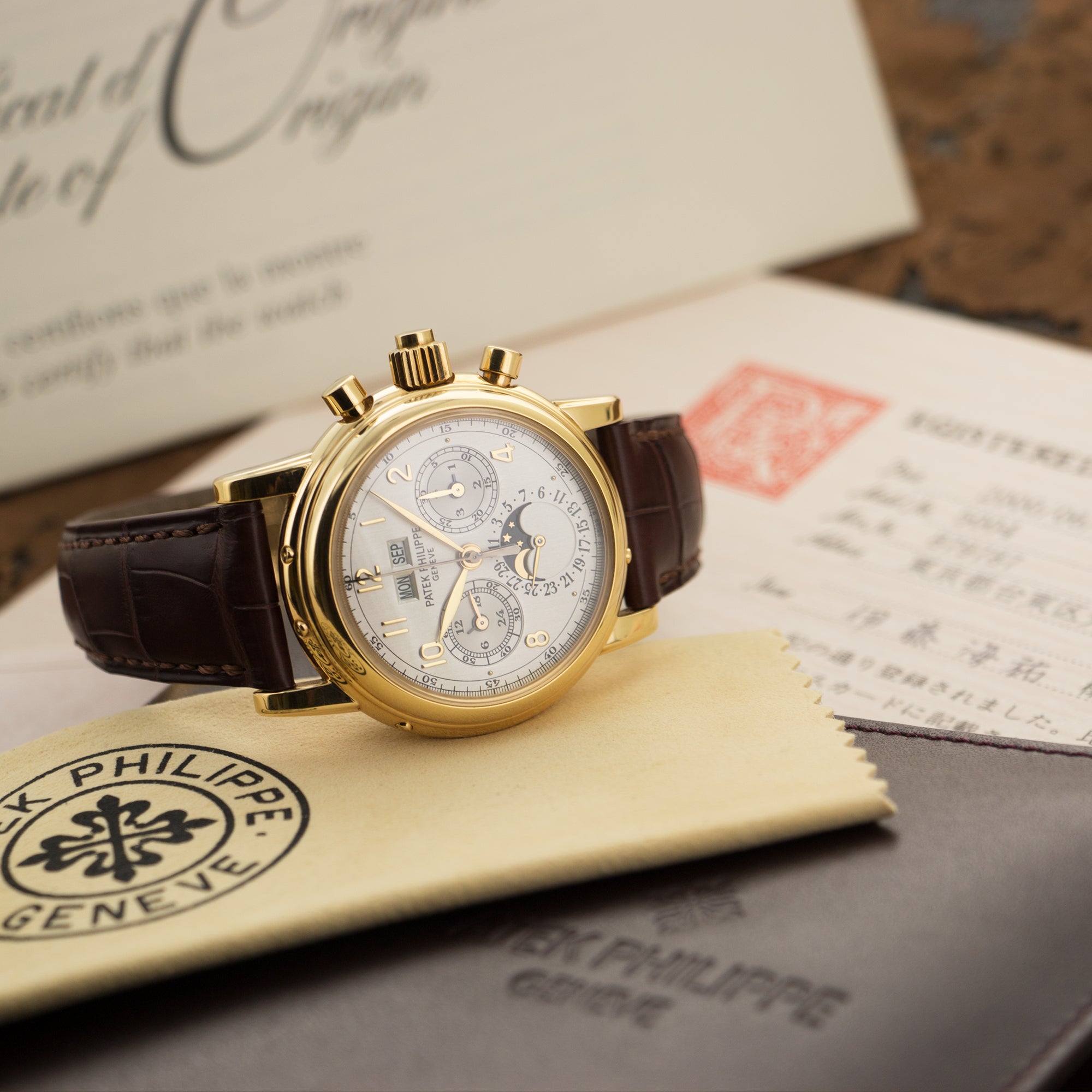 Patek Philippe - Patek Philippe Yellow Gold Perpetual Calendar Split Seconds Watch Ref. 5004J - The Keystone Watches