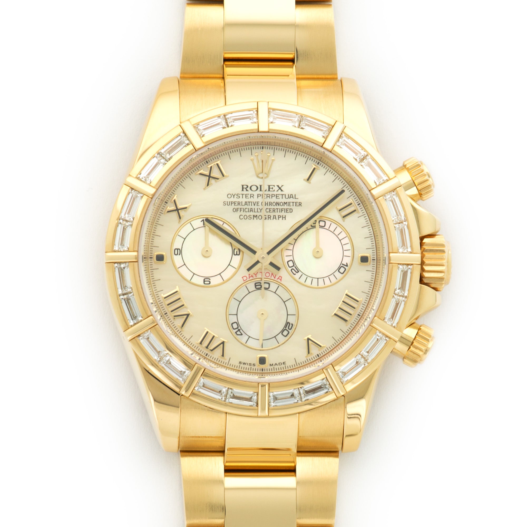 Rolex - Rolex Yellow Gold Daytona Baguette Diamond Watch Ref. 116568 - The Keystone Watches