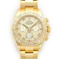 Rolex Yellow Gold Daytona Baguette Diamond Watch Ref. 116568