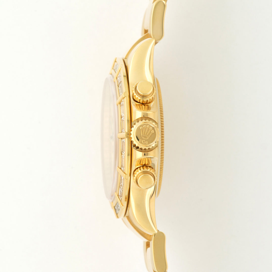 Rolex Yellow Gold Daytona Baguette Diamond Watch Ref. 116568