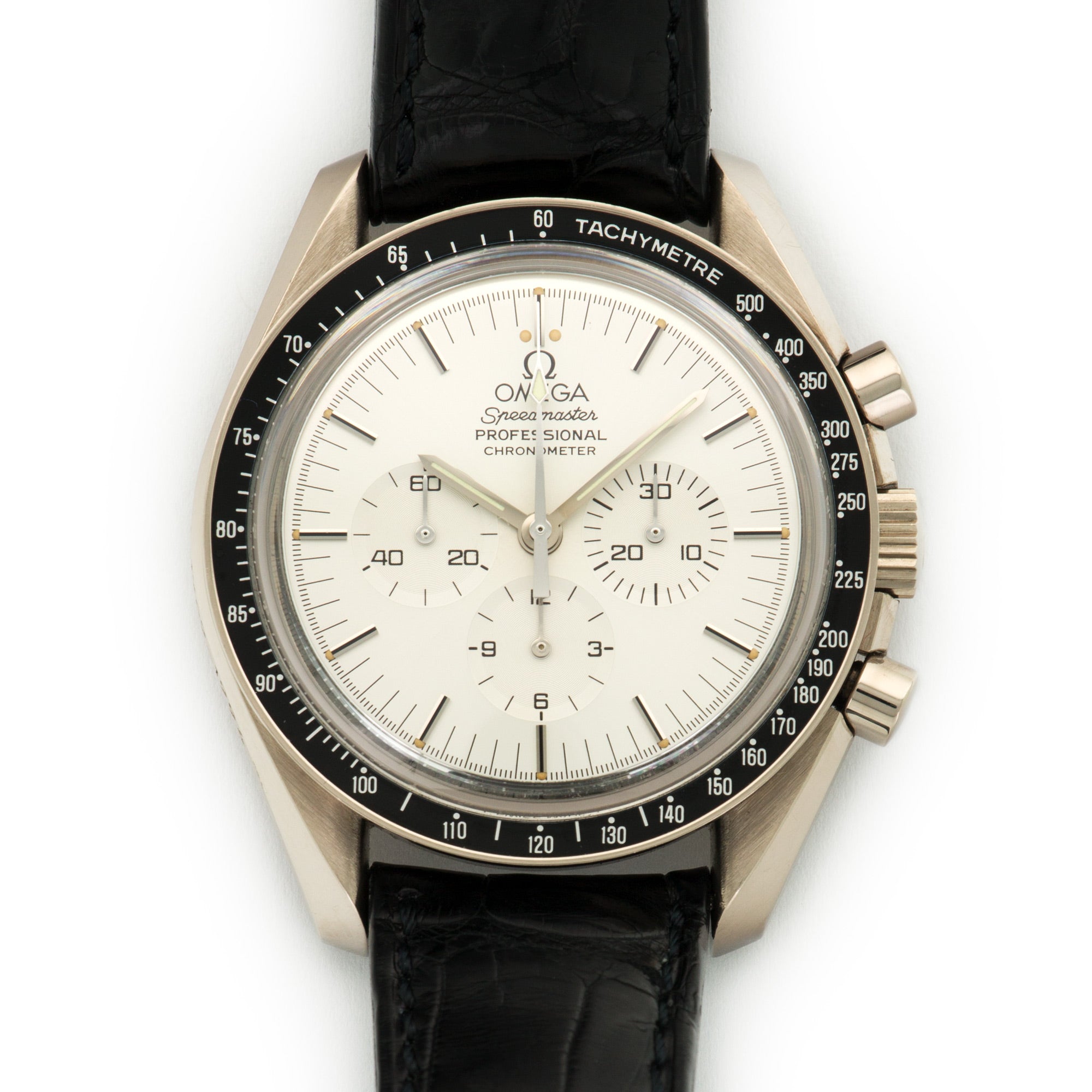 Omega - Omega White Gold Speedmaster Apollo XI Watch - The Keystone Watches