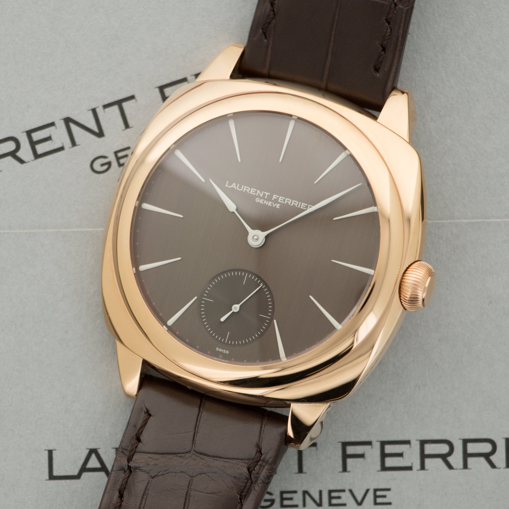Laurent Ferrier - Laurent Ferrier Rose Gold Galet Square Watch - The Keystone Watches