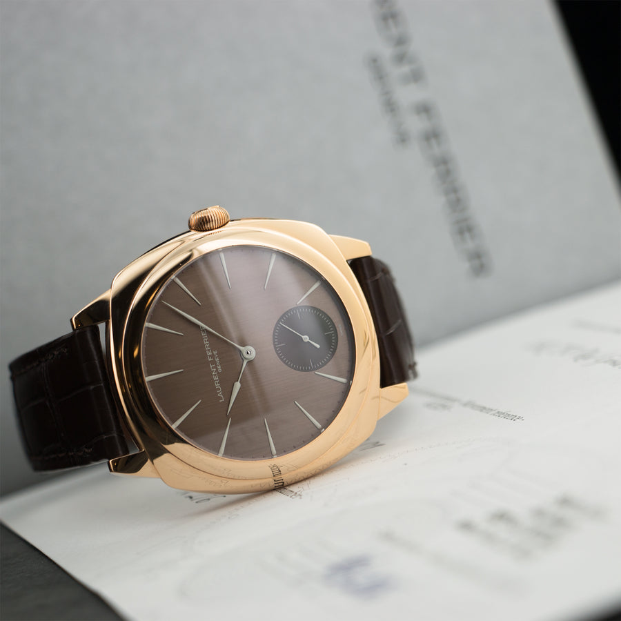 Laurent Ferrier Rose Gold Galet Square Watch