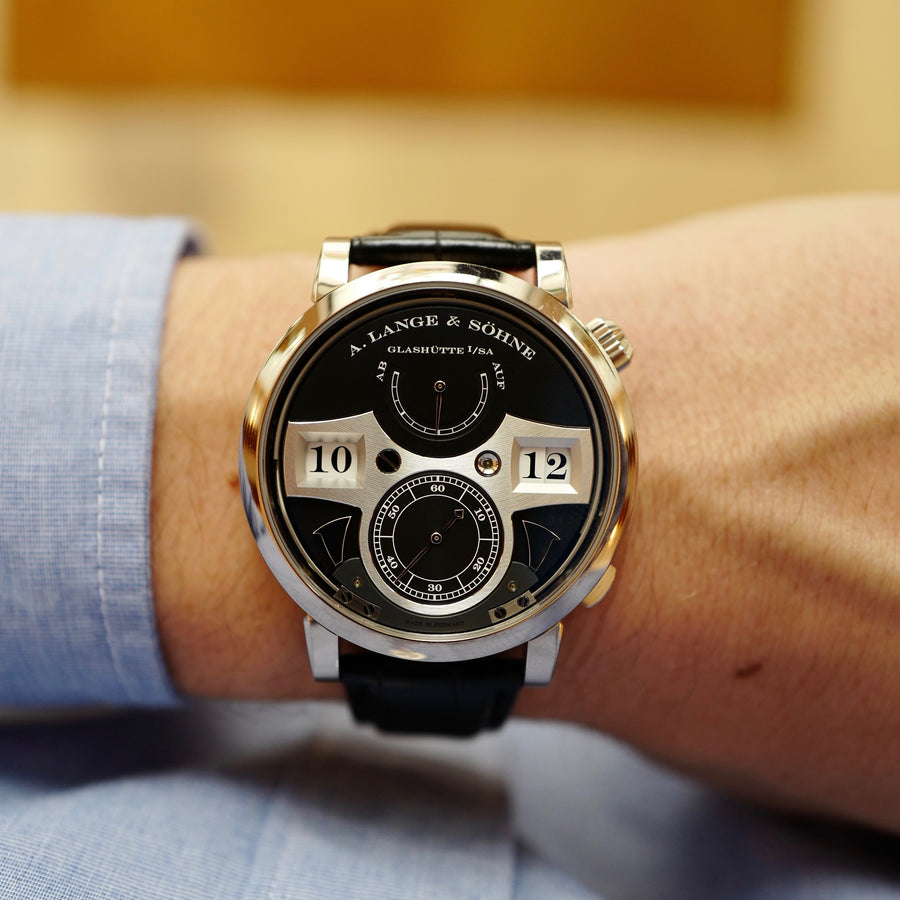 A. Lange & Sohne White Gold Zeitwerk Striking Time Watch Ref. 145.029