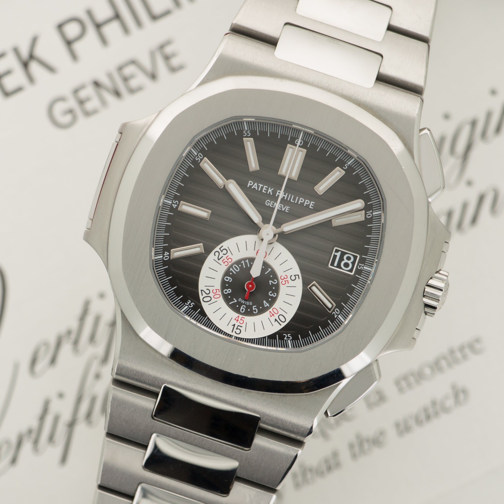 Patek Philippe - Patek Philippe Nautilus Chronograph Black Watch Ref. 5980 - The Keystone Watches