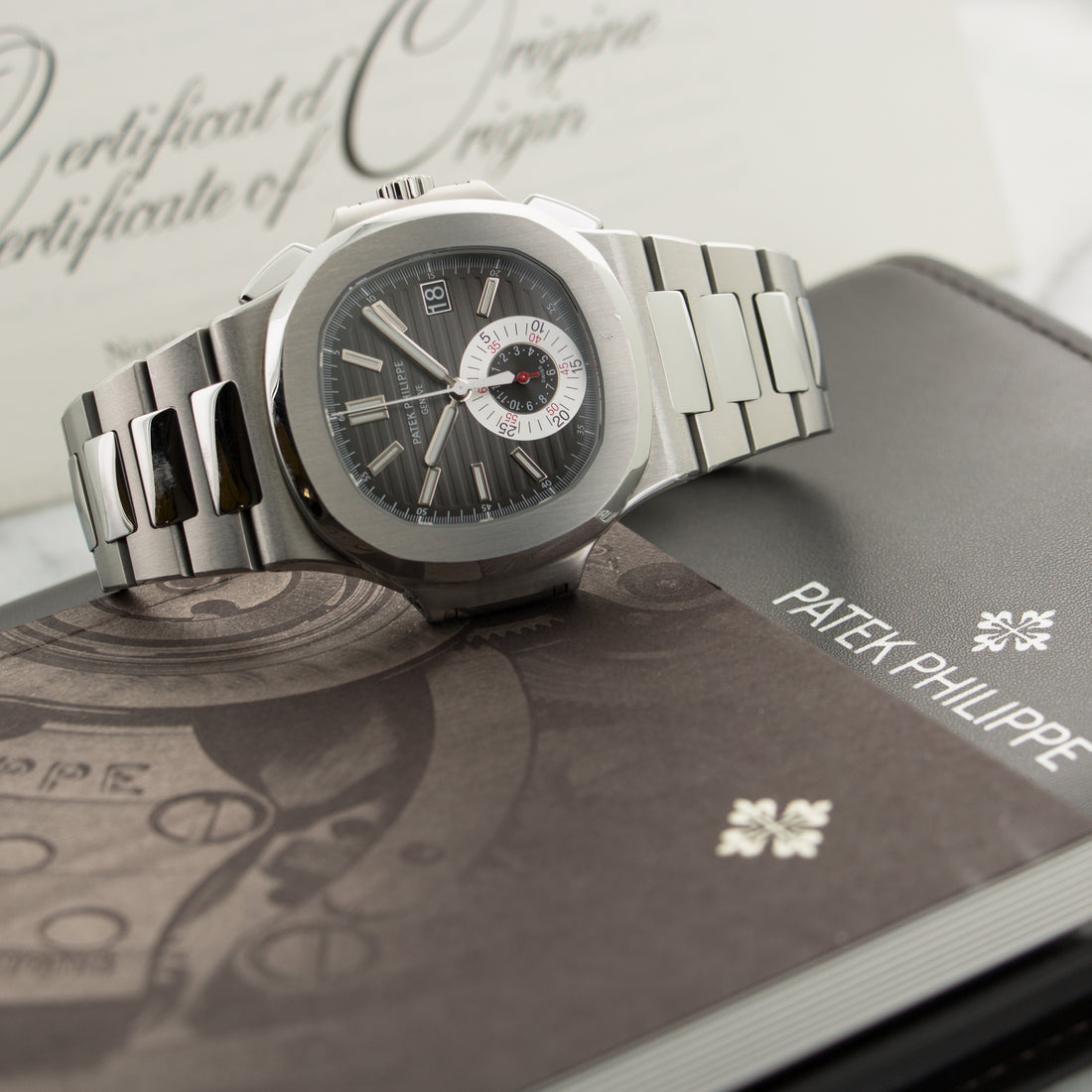 Patek Philippe Nautilus Chronograph Black Watch Ref. 5980