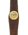 Cartier Yellow Gold Leather Watch, As Seen in George Gordons Cartier Book